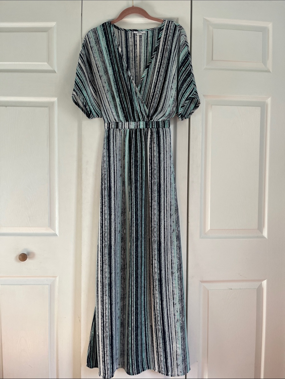 Bar III Women's Size Small Cobalt Glaze Combo Striped Maxi Dress